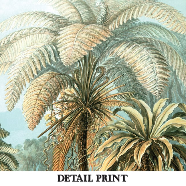 Filicinae | Retro Tropical Print | Palm tree Poster | Vintage Forest Landscape