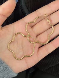 Image 1 of Golden Curve Hoops