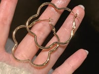 Image 2 of Golden Curve Hoops