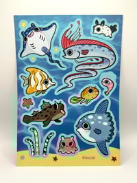 Image 1 of Sea animals sticker sheet 