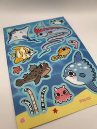 Image 2 of Sea animals sticker sheet 