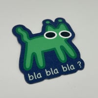 Image 2 of BLA BLA BLA cat sticker ( glitter ver.)