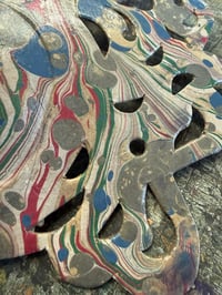 Image 3 of Venetian Mask //Hand Marbled Papier-Mache mask // one of a kind