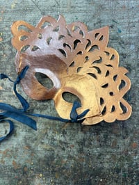 Image 6 of Venetian Mask //Hand Marbled Papier-Mache mask // one of a kind