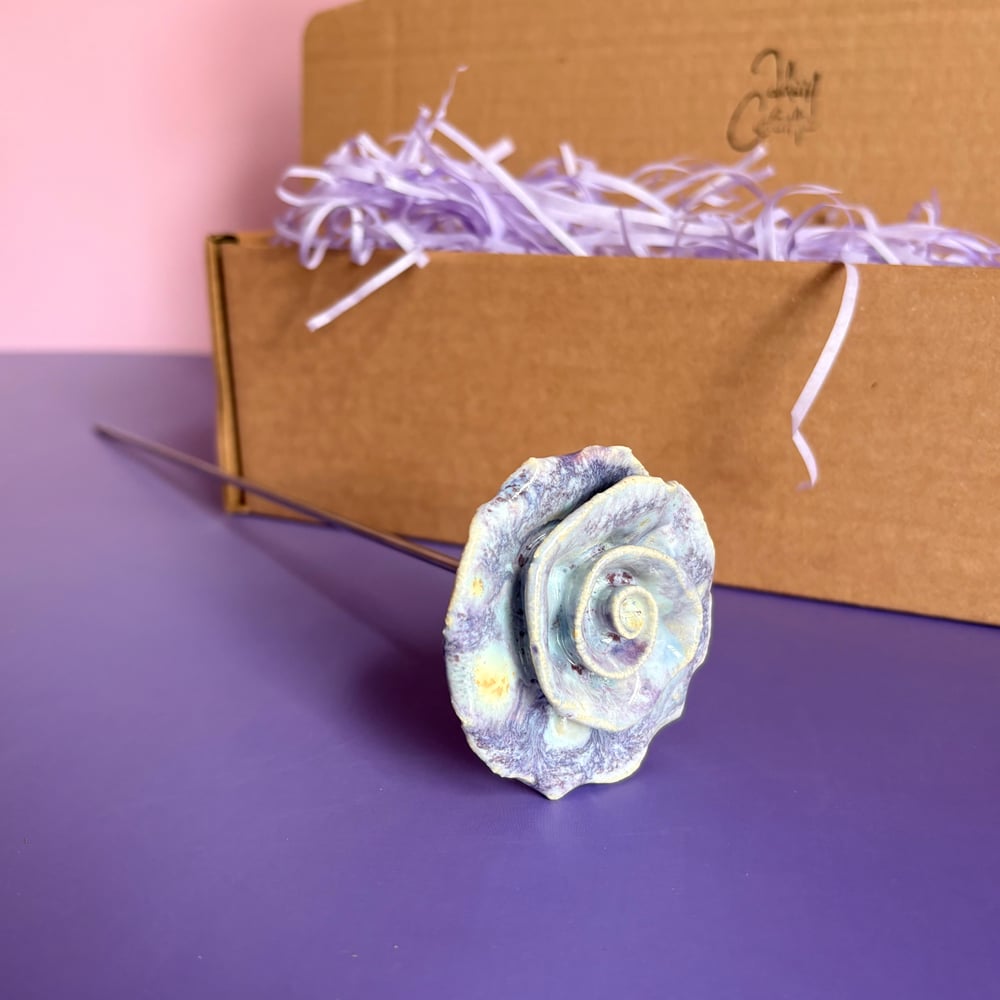 Image of Purple Giftboxed Rose 