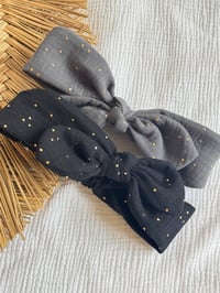 Image 1 of Bandeau Léontine - Noir / Gris