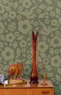 Image 3 of Folk Rock Wallpaper - Olive