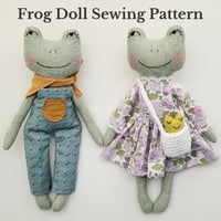 Image 1 of Froggy Doll Sewing Pattern and Tutorial