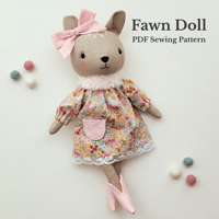 Image 1 of Deer Fawn Doll Sewing Pattern and Tutorial