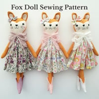 Image 1 of Fox Doll Sewing Pattern - Digital PDF