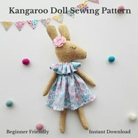 Image 1 of Kangaroo Doll PDF Pattern and Tutorial 