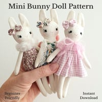 Image 1 of Mini Bunny Sewing Pattern - Digital PDF