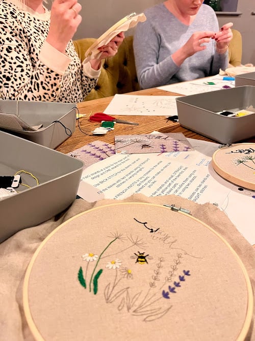 Flower And Bee Embroidery: 12/04/26