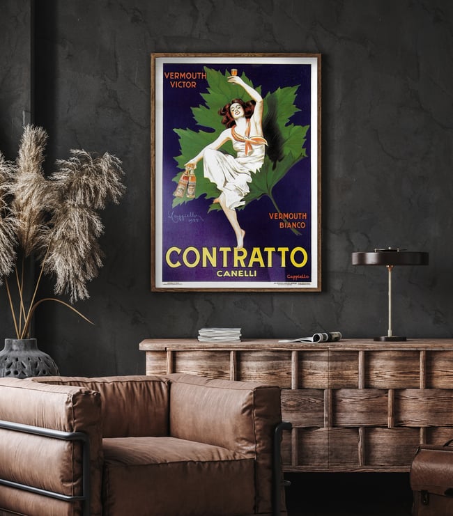 Contratto Vermouth Bianco | Leonetto Cappiello | 1925 | Vintage Ads| Wall Art Print | Vintage Poster