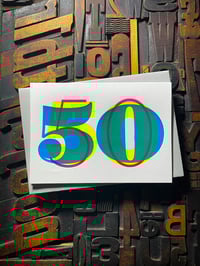 Image 4 of 50th birthday | letterpress card
