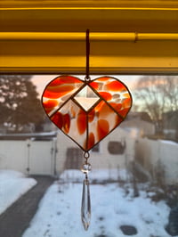 Image 2 of Heart with crystal - can be made to order