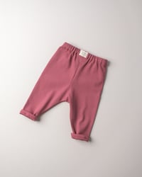 Image 3 of LEGGING ALMA côtelé bordeaux | Coton biologique