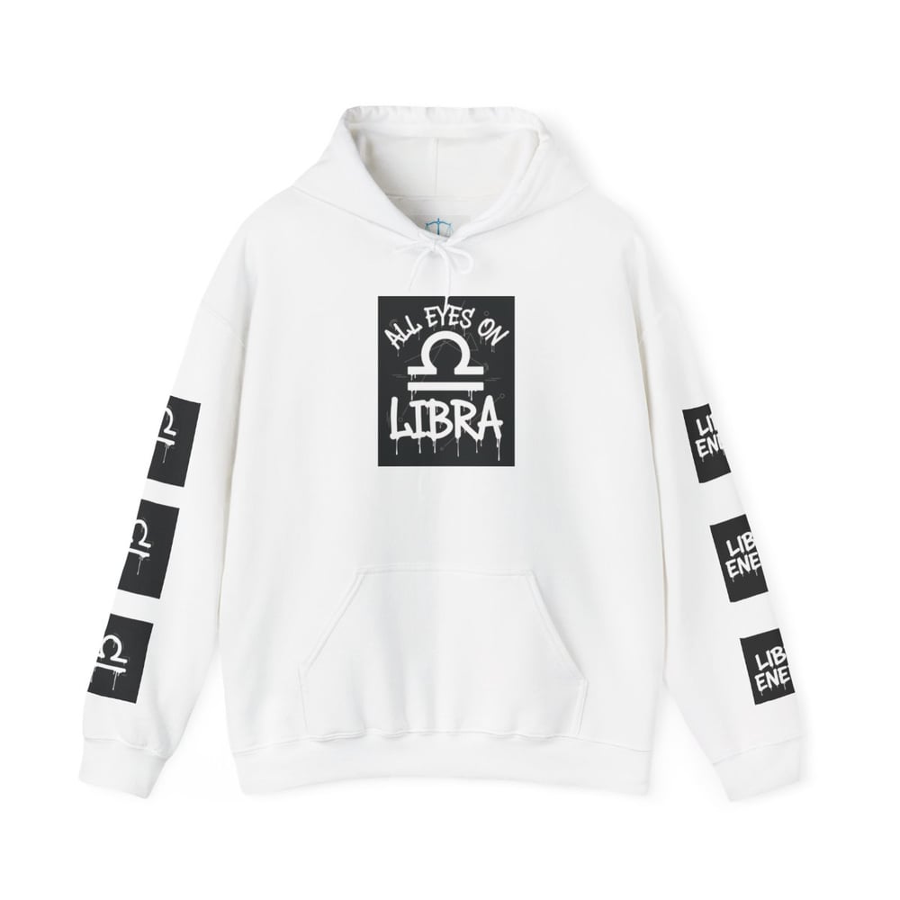 Image of Libra Zodiac Hoodie — "All Eyes on Libra" Graphic Astrology Sweatshirt