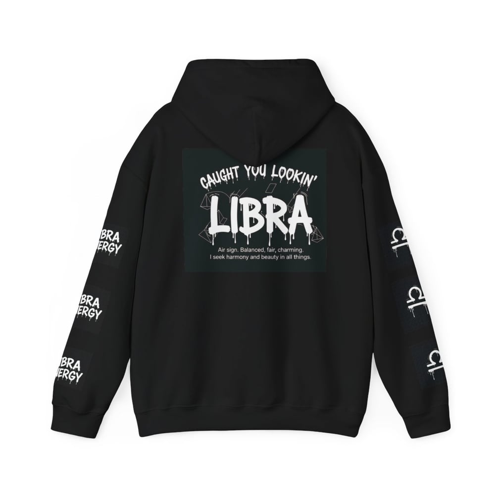 Image of Libra Zodiac Hoodie — "All Eyes on Libra" Graphic Astrology Sweatshirt