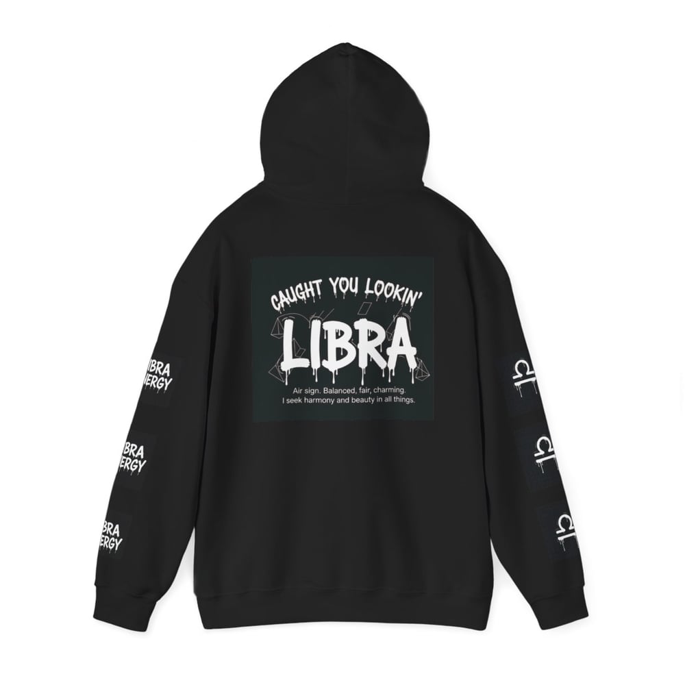 Image of Libra Zodiac Hoodie — "All Eyes on Libra" Graphic Astrology Sweatshirt