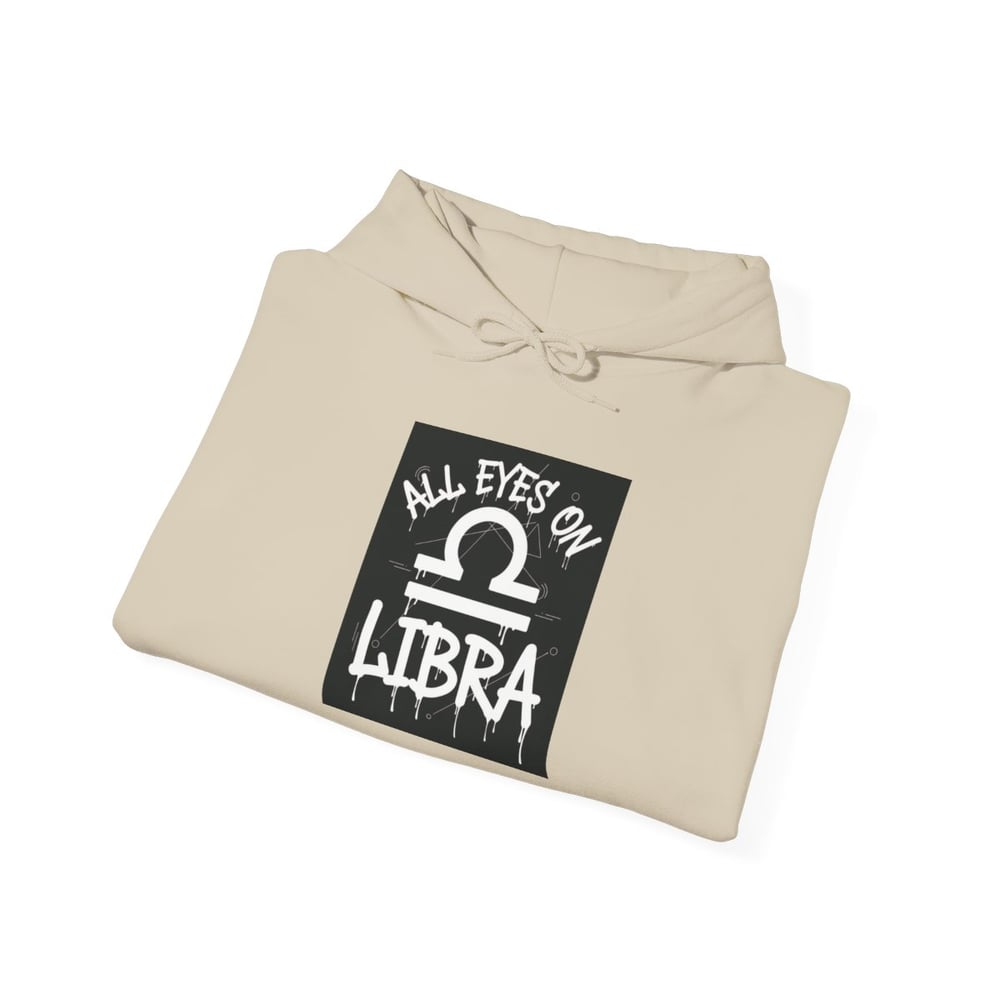 Image of Libra Zodiac Hoodie — "All Eyes on Libra" Graphic Astrology Sweatshirt