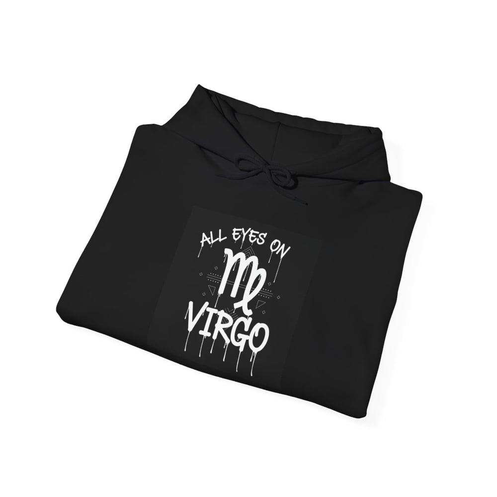 Image of Virgo Zodiac Hoodie – "All Eyes on Virgo" Astrological Sweatshirt