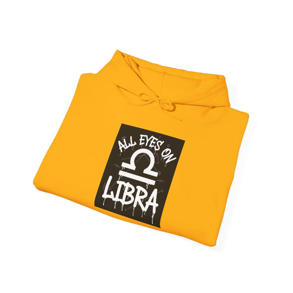 Image of Libra Zodiac Hoodie — "All Eyes on Libra" Graphic Astrology Sweatshirt