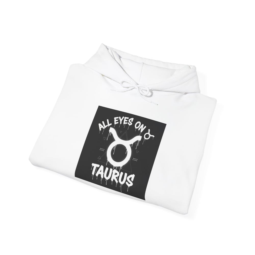 Image of Taurus Zodiac Hoodie — "All Eyes On Taurus" Graphic Hooded Sweatshirt