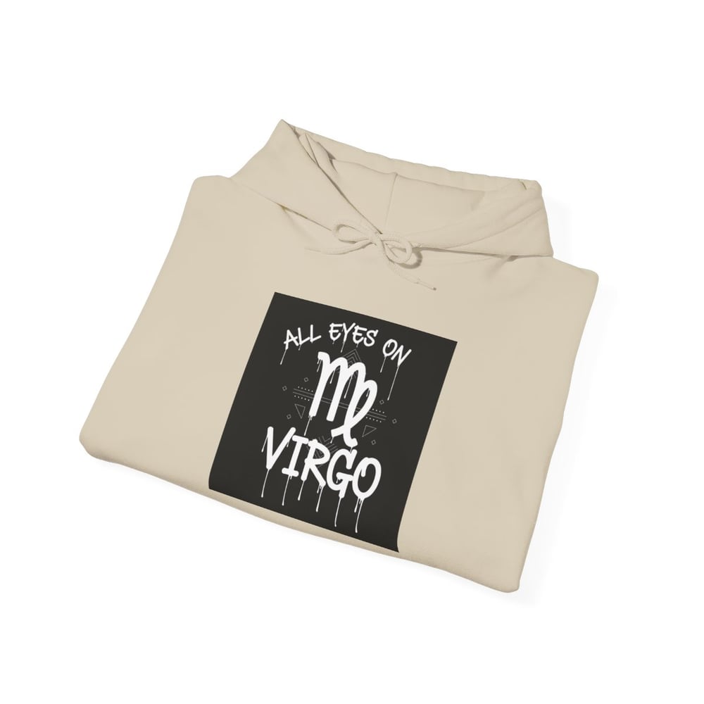 Image of Virgo Zodiac Hoodie – "All Eyes on Virgo" Astrological Sweatshirt