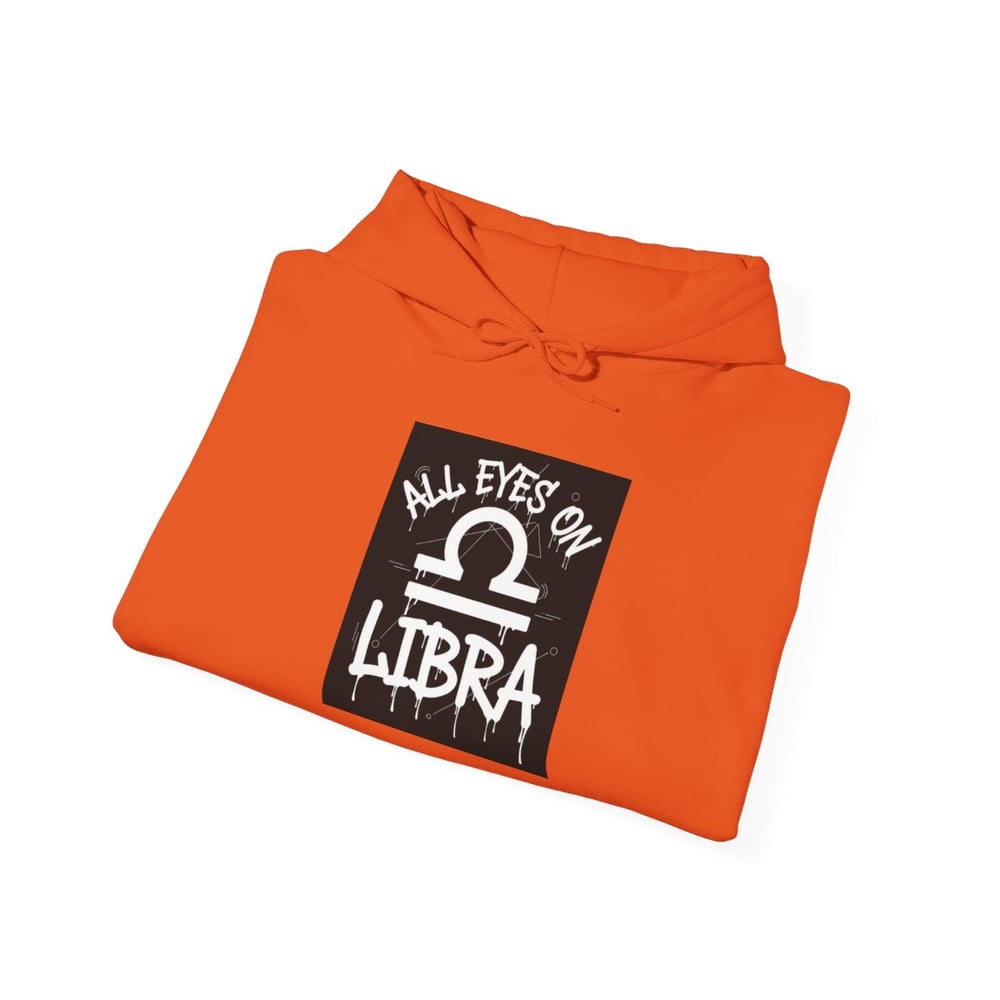 Image of Libra Zodiac Hoodie — "All Eyes on Libra" Graphic Astrology Sweatshirt