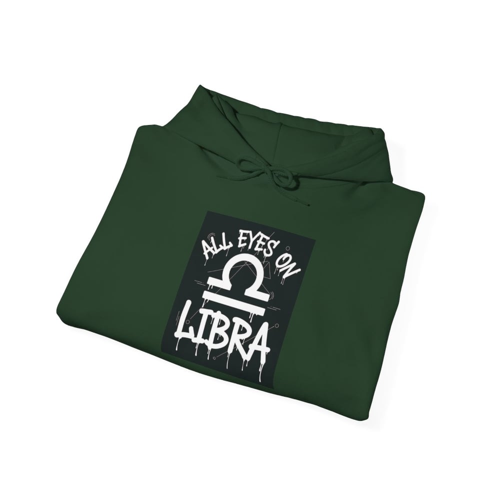 Image of Libra Zodiac Hoodie — "All Eyes on Libra" Graphic Astrology Sweatshirt