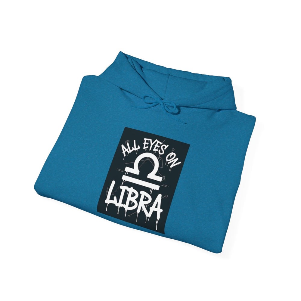 Image of Libra Zodiac Hoodie — "All Eyes on Libra" Graphic Astrology Sweatshirt