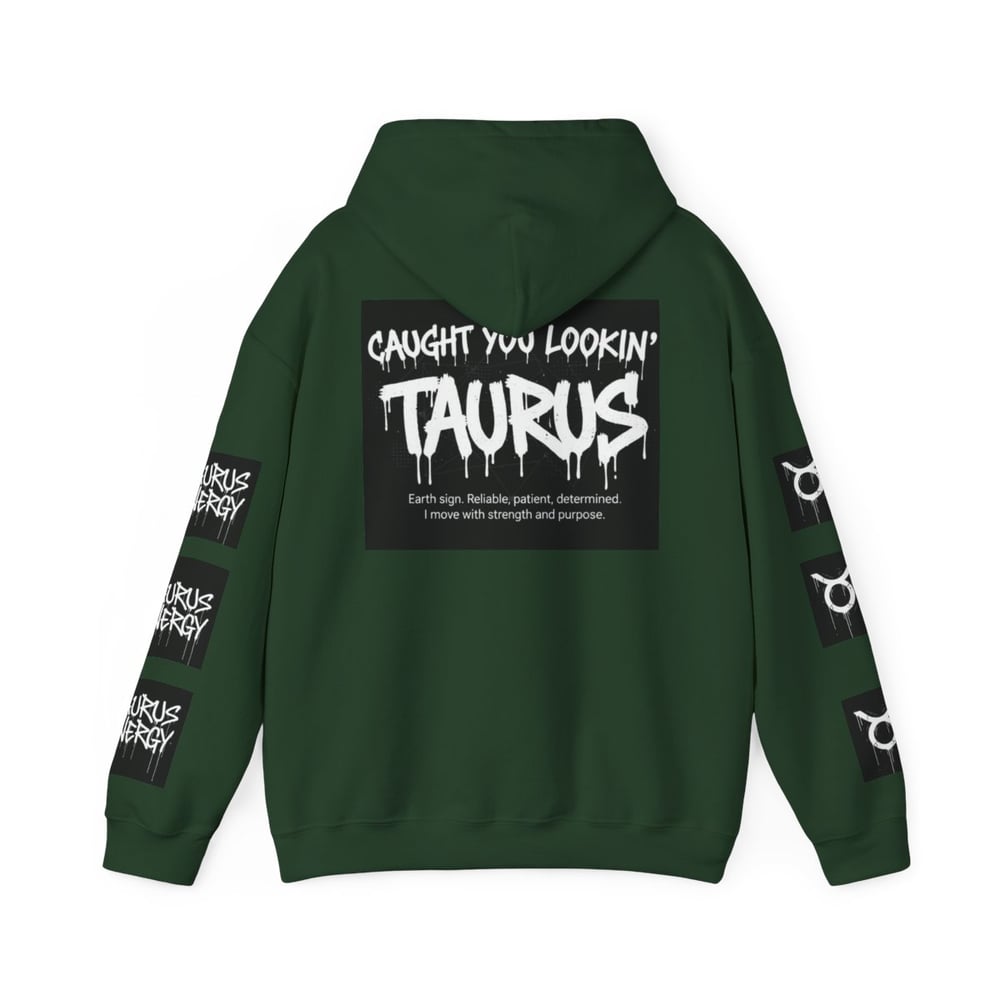 Image of Taurus Zodiac Hoodie — "All Eyes On Taurus" Graphic Hooded Sweatshirt
