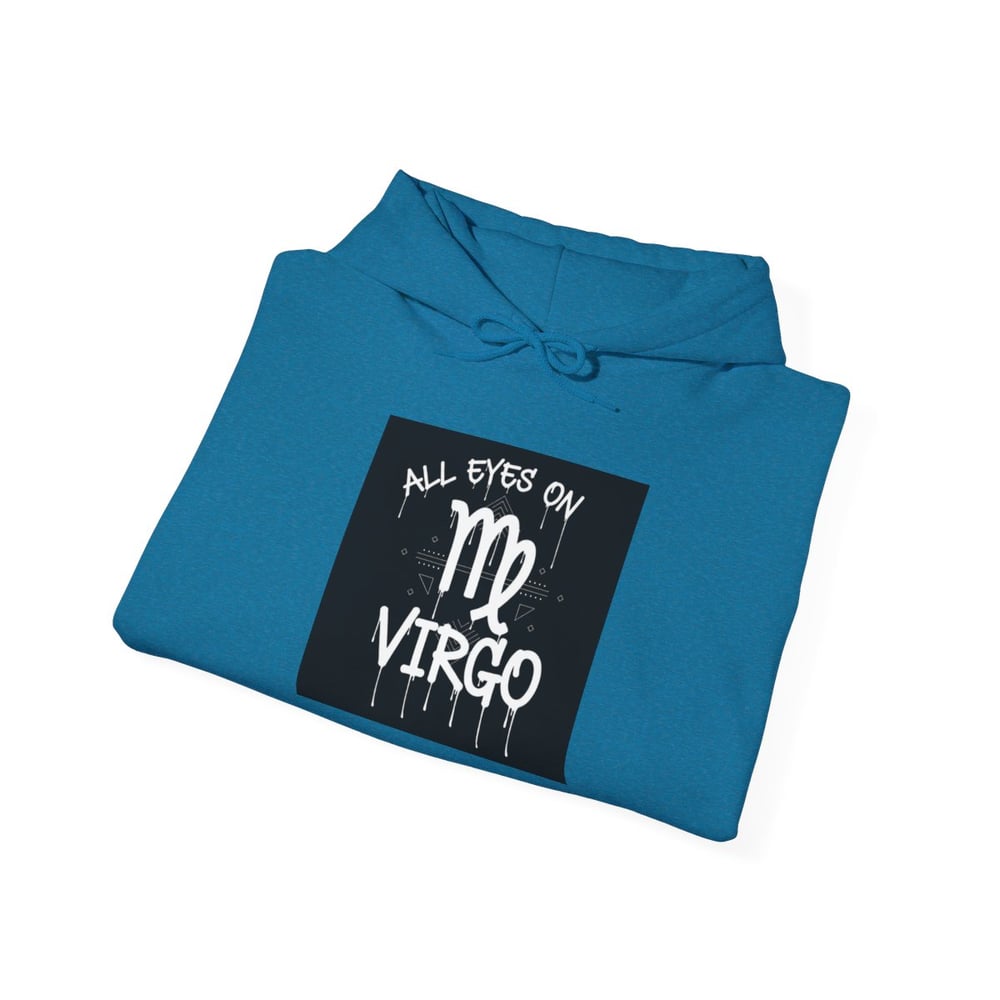 Image of Virgo Zodiac Hoodie – "All Eyes on Virgo" Astrological Sweatshirt