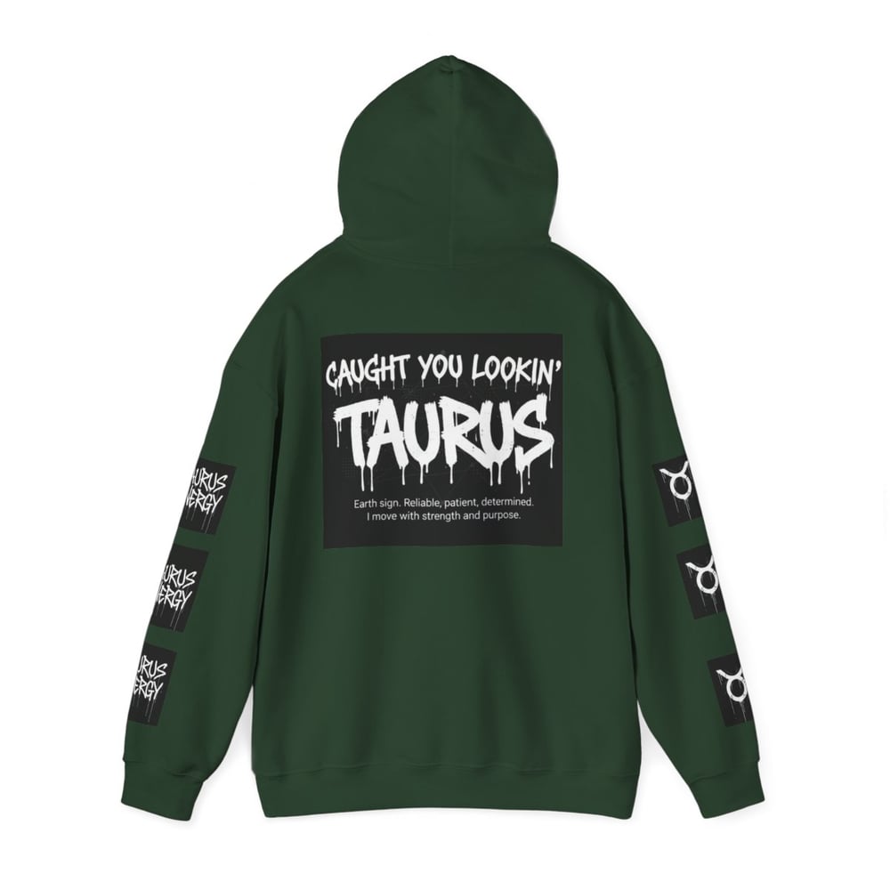 Image of Taurus Zodiac Hoodie — "All Eyes On Taurus" Graphic Hooded Sweatshirt