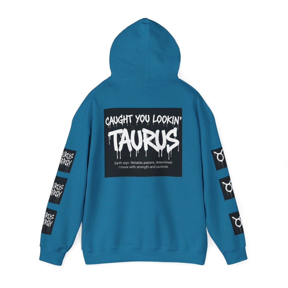 Image of Taurus Zodiac Hoodie — "All Eyes On Taurus" Graphic Hooded Sweatshirt