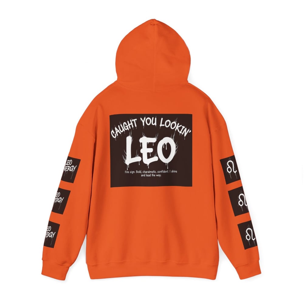 Image of Leo Zodiac Hoodie – "Caught Lookin'" Astrological Birthday Pullover
