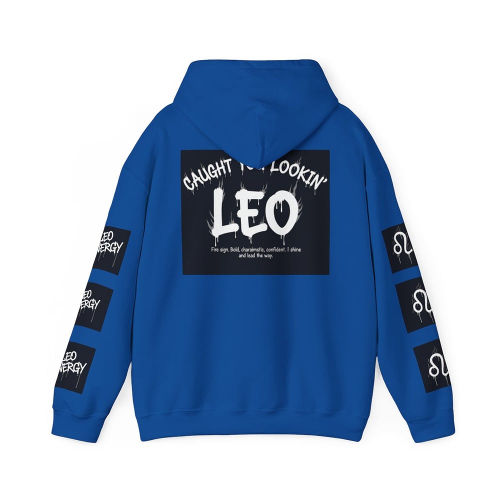 Image of Leo Zodiac Hoodie – "Caught Lookin'" Astrological Birthday Pullover