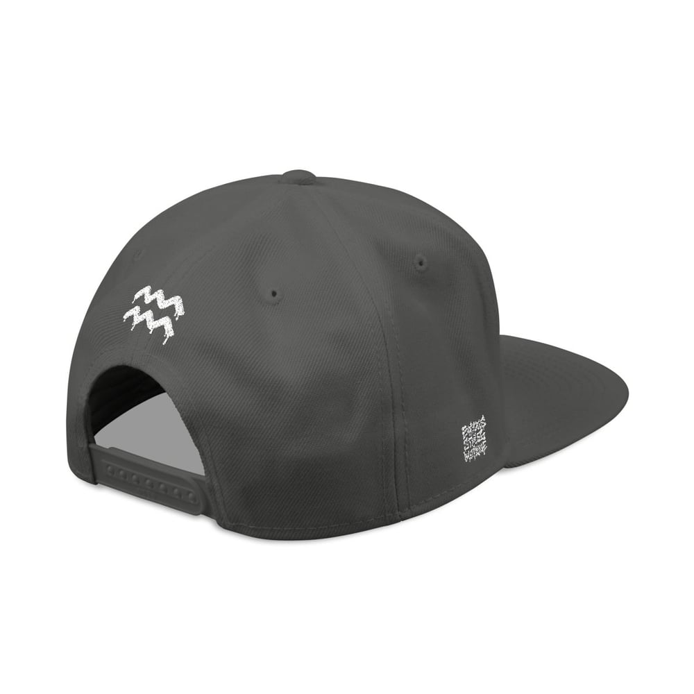 Image of Embroidered Aquarius Snapback Hat – Zodiac Symbol Cap