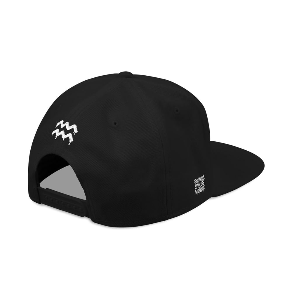 Image of Embroidered Aquarius Snapback Hat – Zodiac Symbol Cap