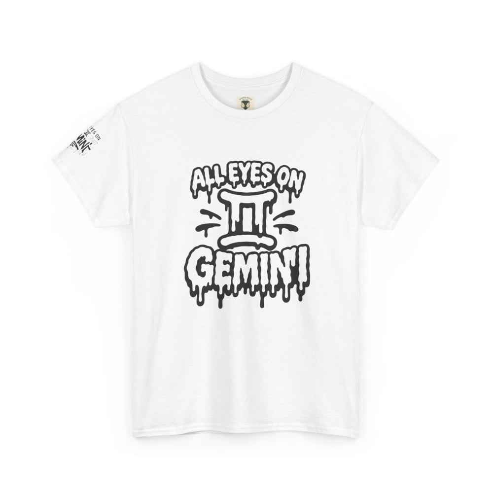 Image of Gemini Zodiac T-Shirt — "All Eyes on Gemini" / "Caught You Lookin' Gemini" Astrologer Tee