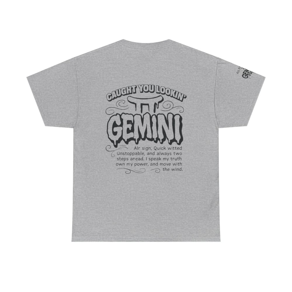 Image of Gemini Zodiac T-Shirt — "All Eyes on Gemini" / "Caught You Lookin' Gemini" Astrologer Tee