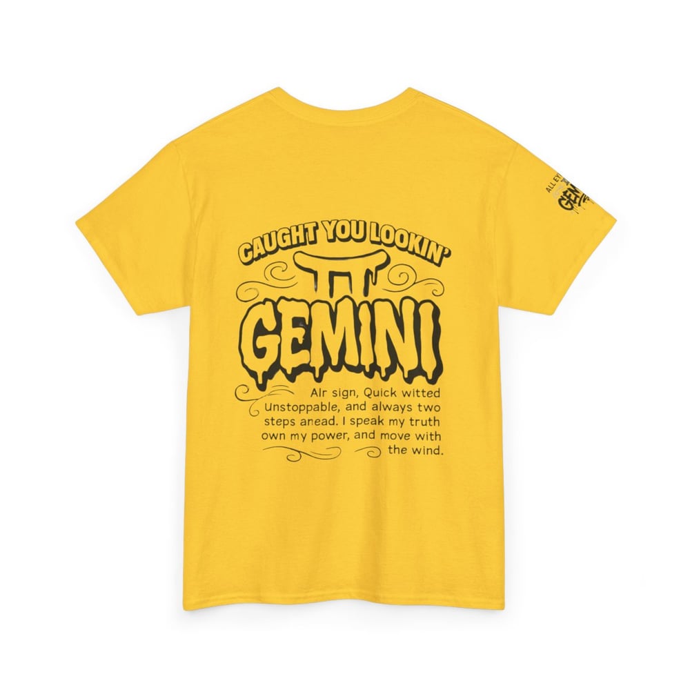 Image of Gemini Zodiac T-Shirt — "All Eyes on Gemini" / "Caught You Lookin' Gemini" Astrologer Tee