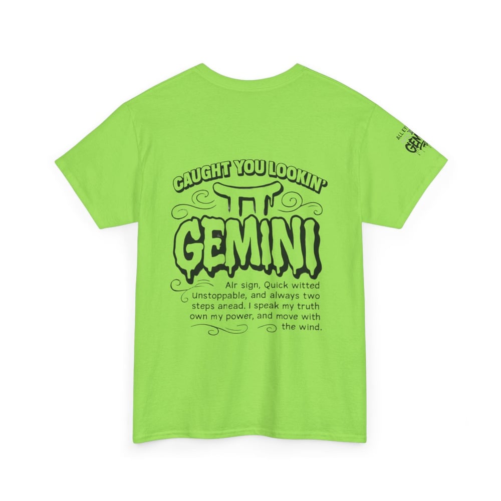 Image of Gemini Zodiac T-Shirt — "All Eyes on Gemini" / "Caught You Lookin' Gemini" Astrologer Tee