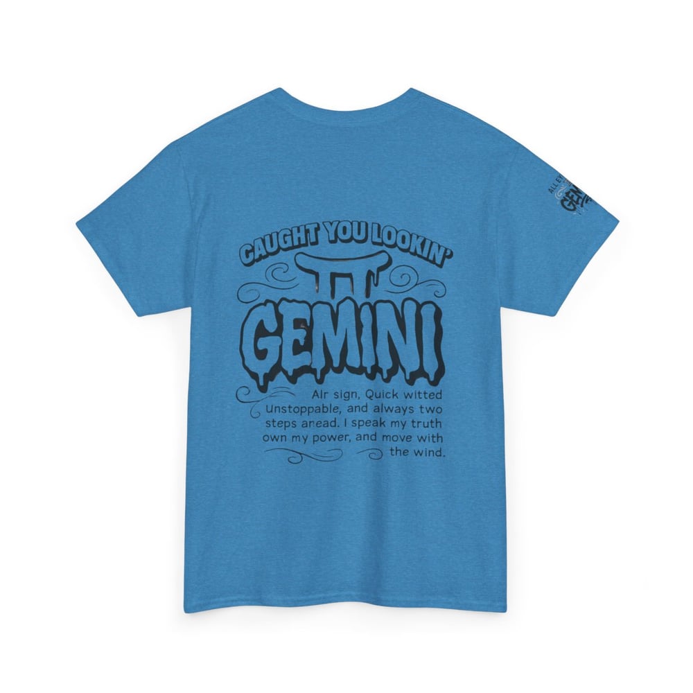 Image of Gemini Zodiac T-Shirt — "All Eyes on Gemini" / "Caught You Lookin' Gemini" Astrologer Tee