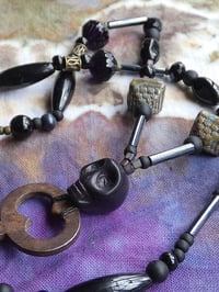 Image 7 of Black Skull and Key Necklace - FREE SHIPPING