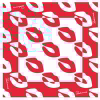 Image 4 of Pandemonia Lips Silk Scarf - 90 x 90 cm