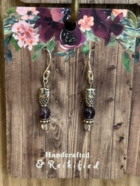 Owl at the Moon Earrings