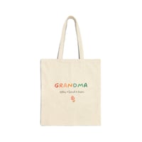 Image 2 of Personalized Grandma Tote Bag with Grandkids names - Custom Grandma gift - Cotton Canvas 