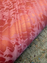 Image 3 of One of a kind hand marbled paper 'Red Lustre' with shimmer finish